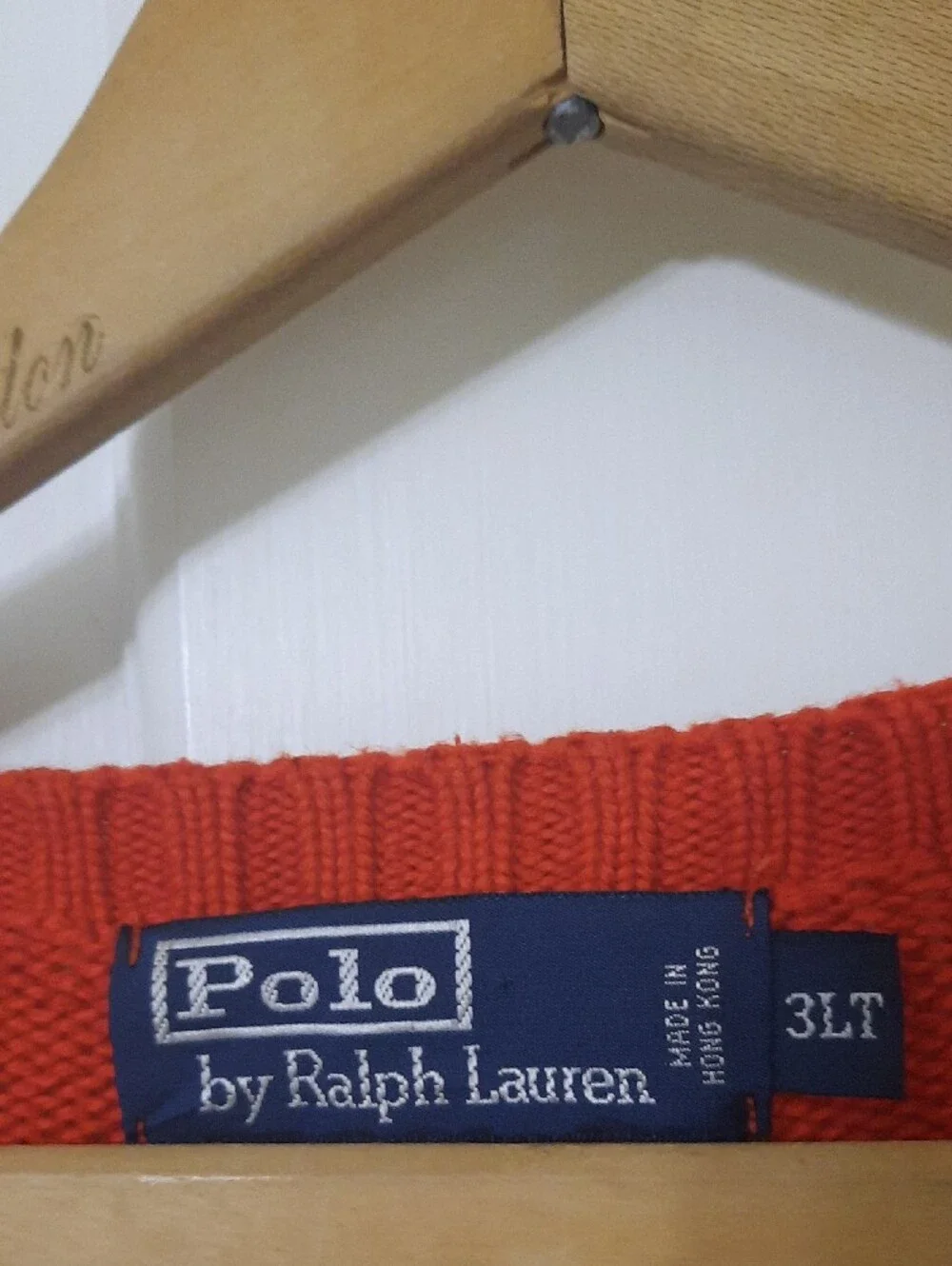Polo by Ralph Lauren Men’s Bright Red Crewneck Sweater
